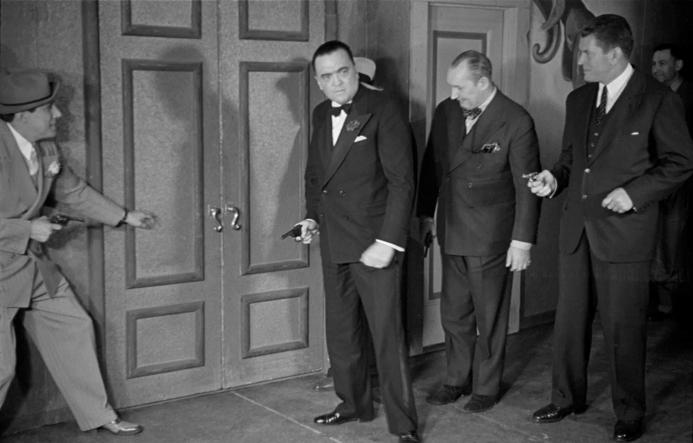 J. Edgar Hoover on stage at Hellzapoppin, New York, 1938